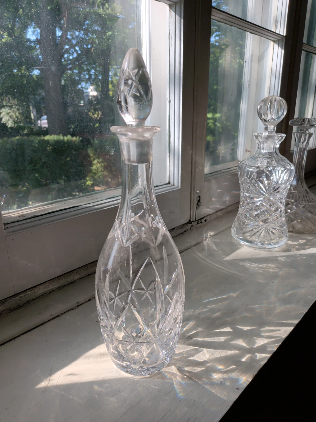 Set of Three Vintage Crystal Decanters - photo 2