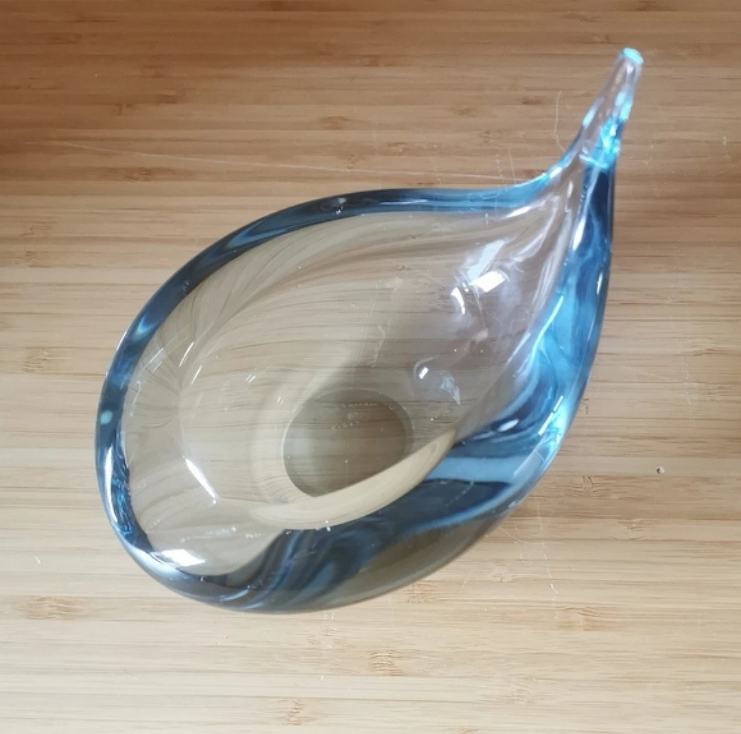 Holmegaard Per Lütken Akva Glass Teardrop Bowl Ashtray 16517 - photo 2