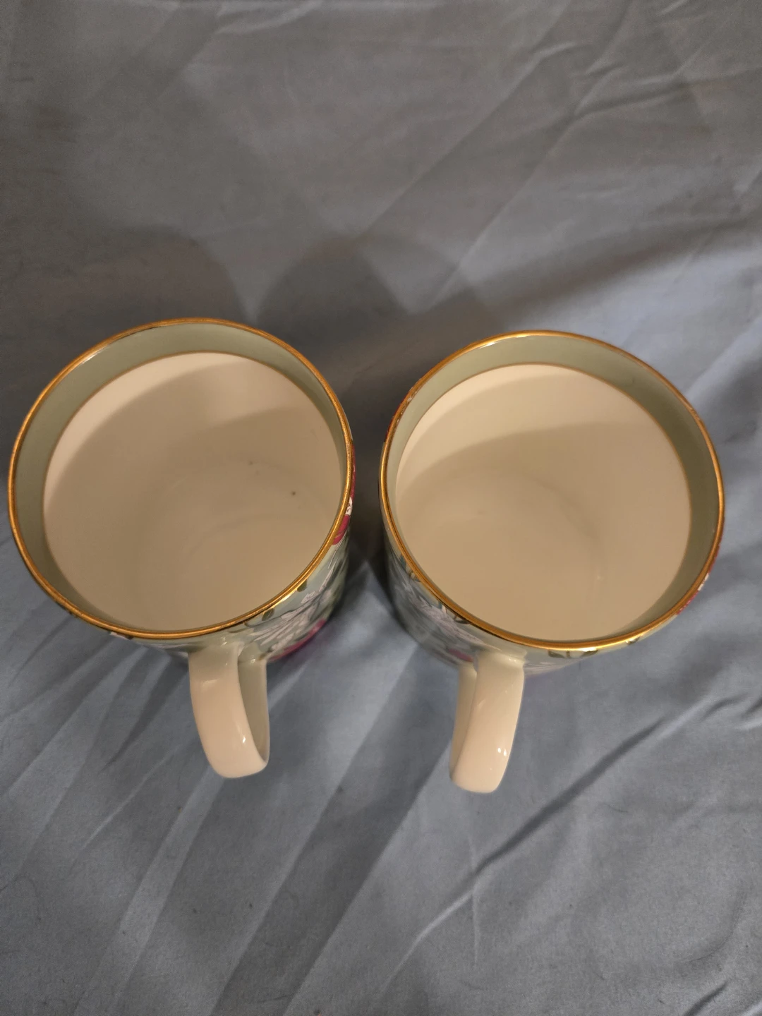 Good Earth India Nishaat Fine Bone China Mugs Pair  - Set of 2 - photo 3