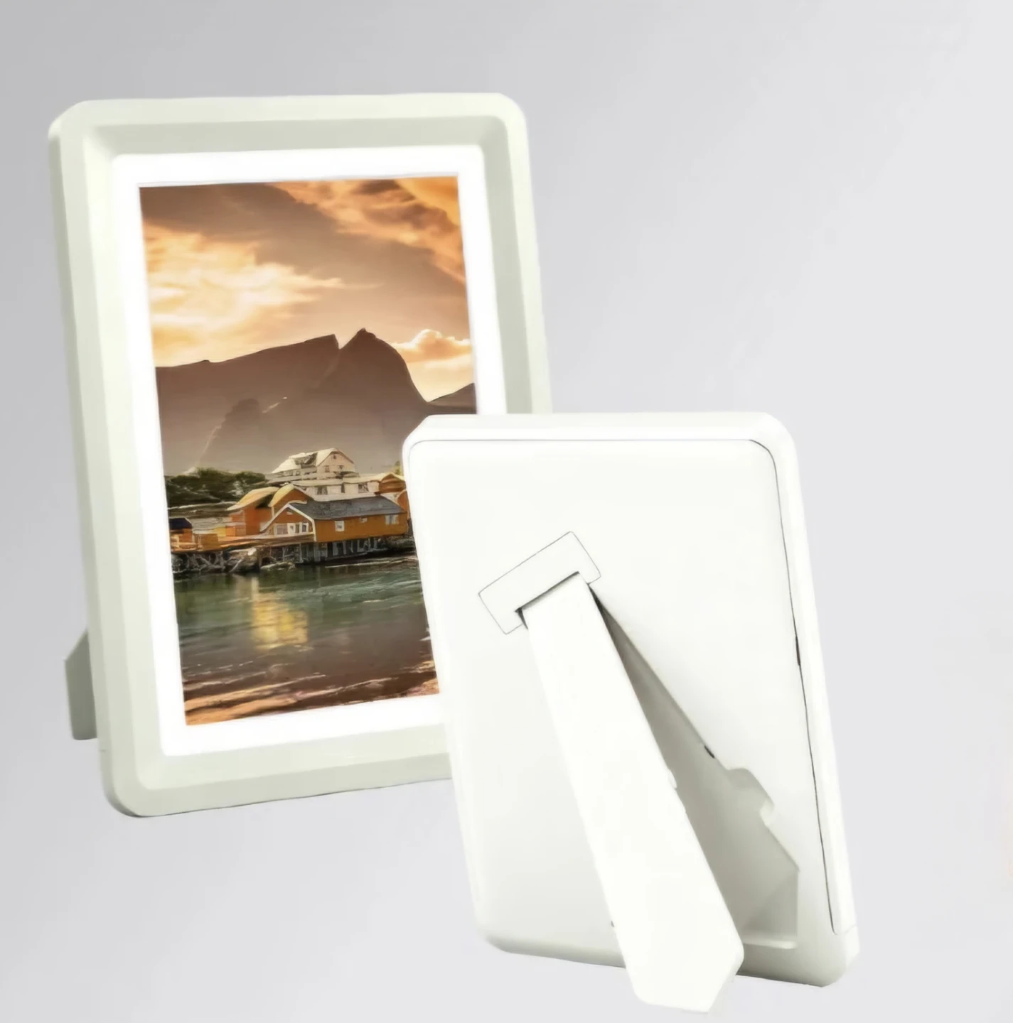 Set of 2 Light Grey ABS Photo Frame  5"×7"