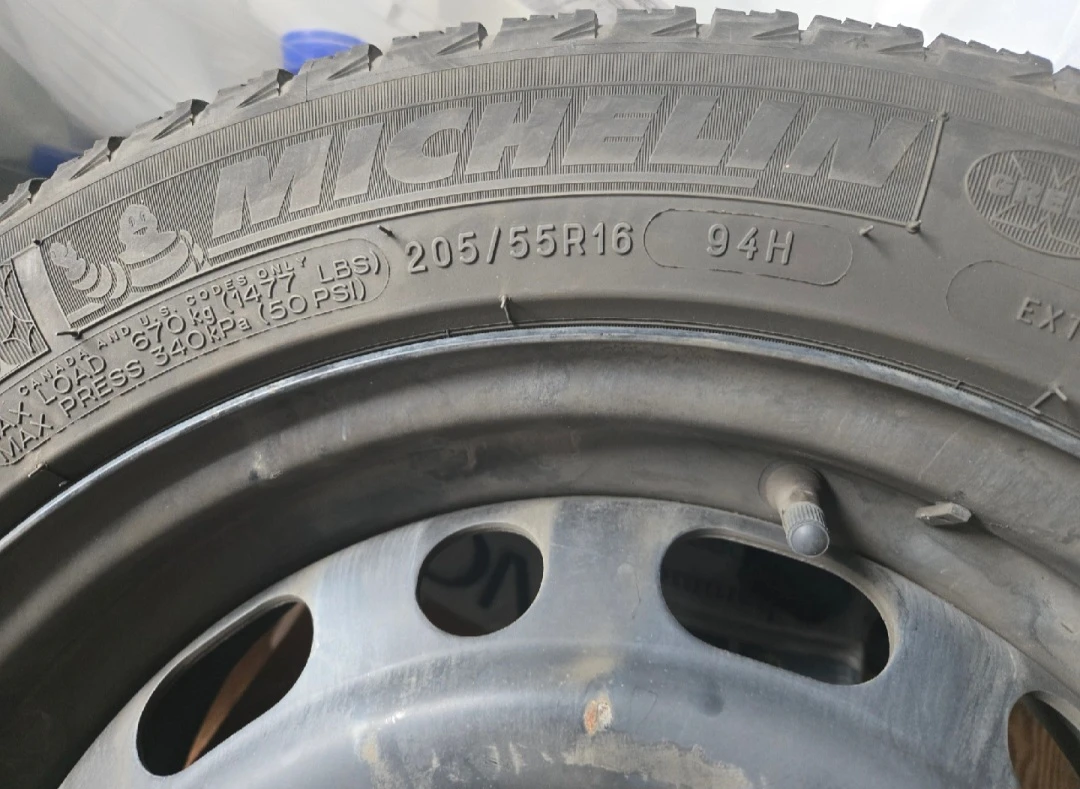 4 Michelin X-Ice 205/55R16 Winter Tire on Steel Rim - photo 2