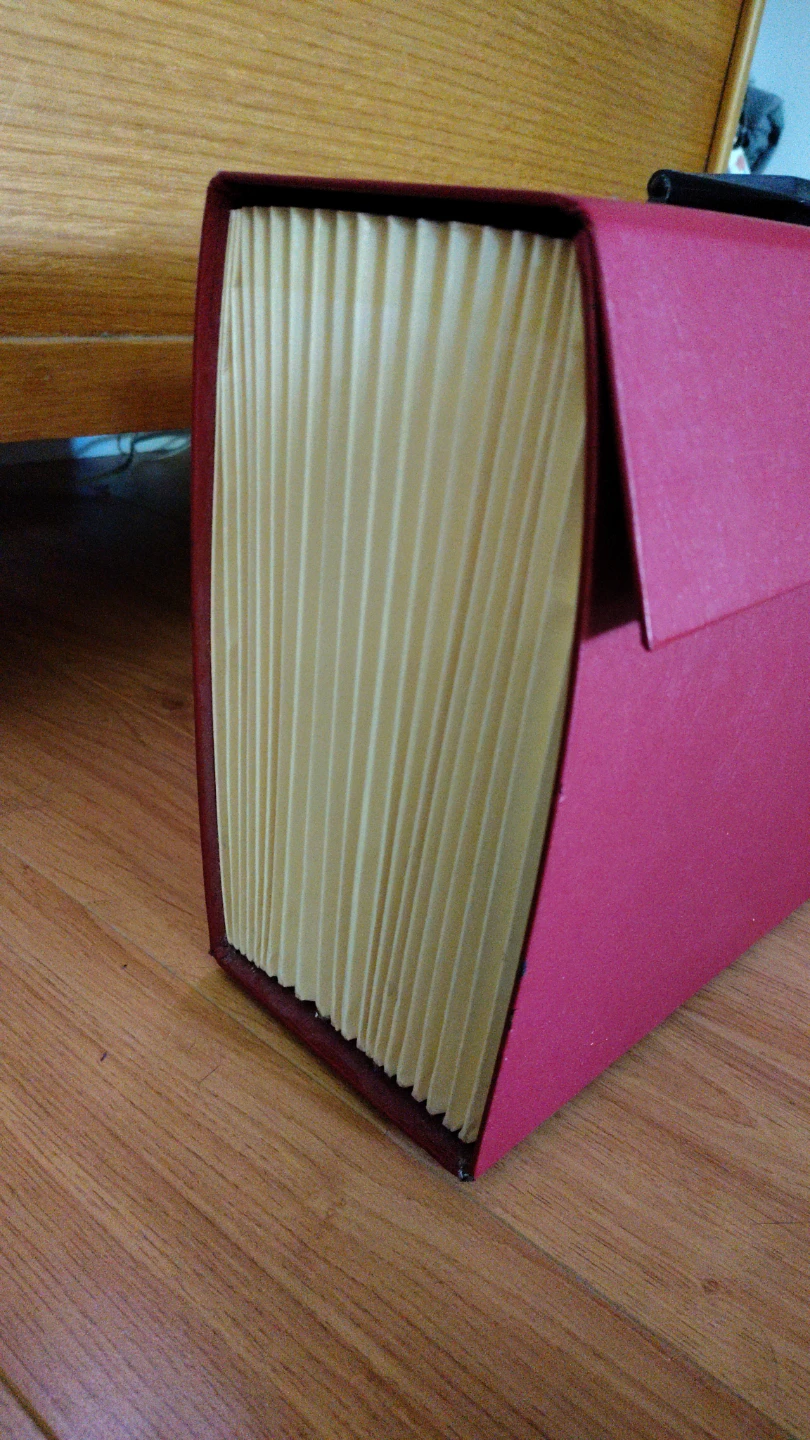 Red Accordion File Organizer Box with Handle - photo 2