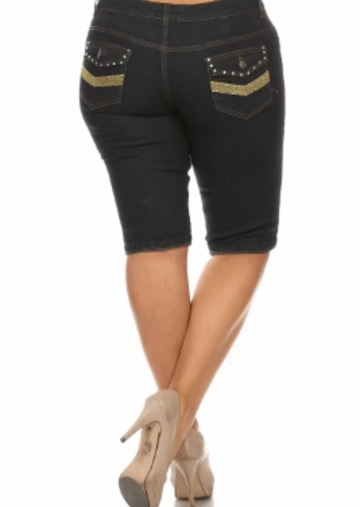 Dark Denim Bermuda Shorts