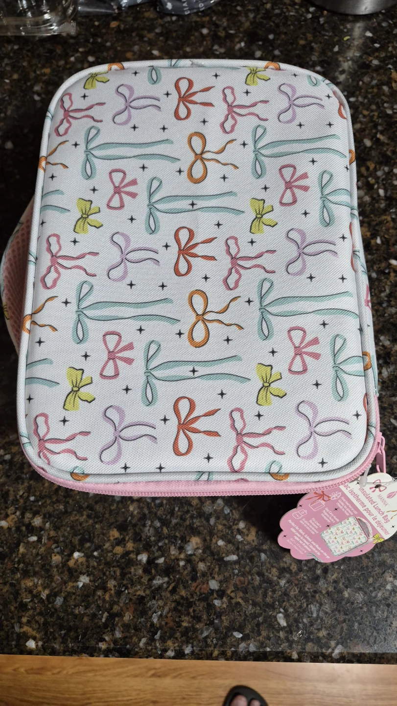 Manna Insulated Lunch Bag with Bow Print