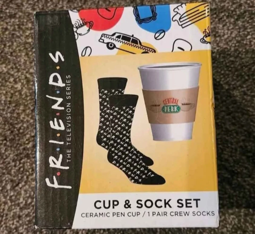 Friends Central Perk Cup and Sock Set 🏈