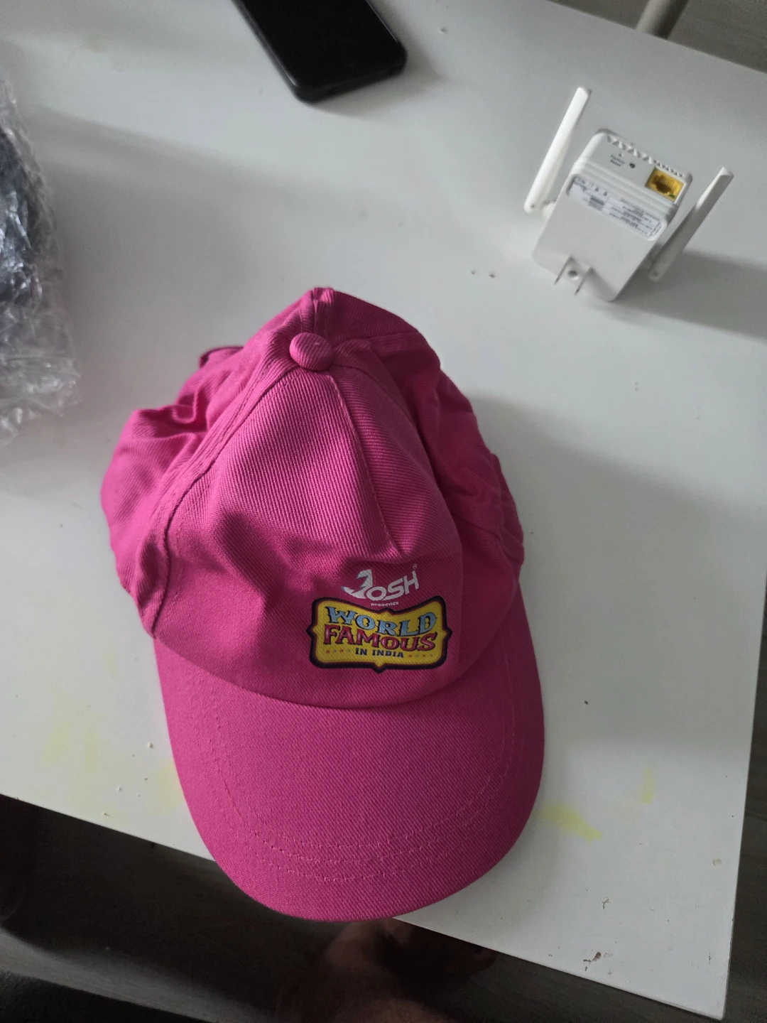 Josh World Famous in India Pink Baseball Cap - photo 4