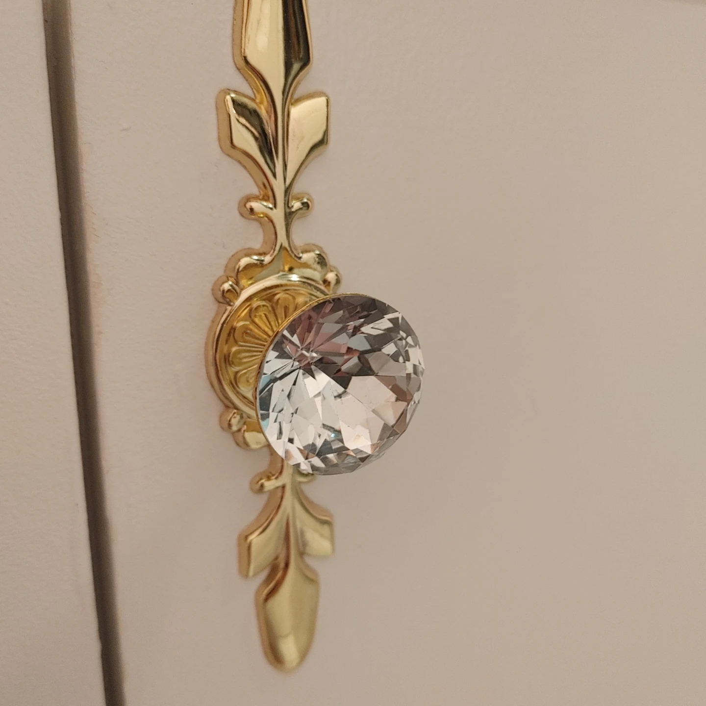 Gold and Crystal Decorative Drawer Pull 2 for $10