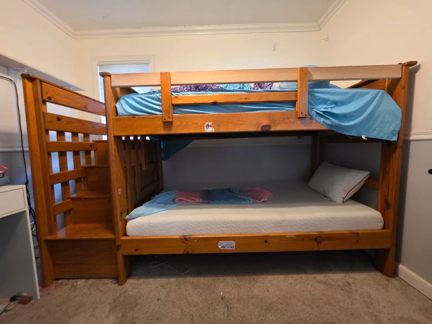 Wooden Bunk Bed with Stairs and Drawers - photo 4