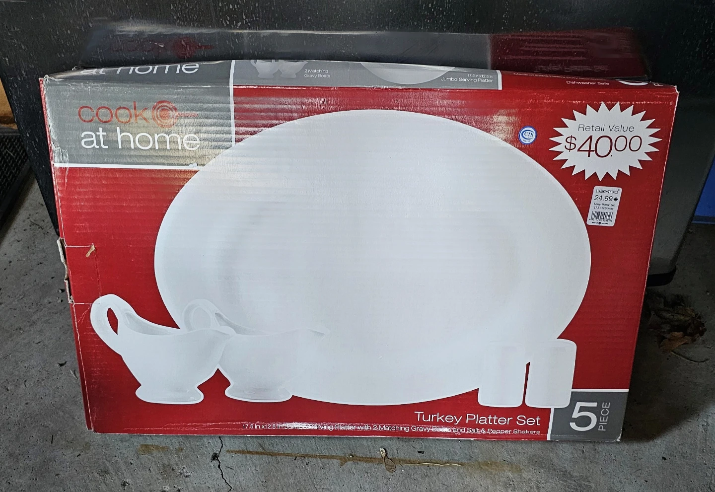 Cook at Home 5-Piece Turkey Platter Set