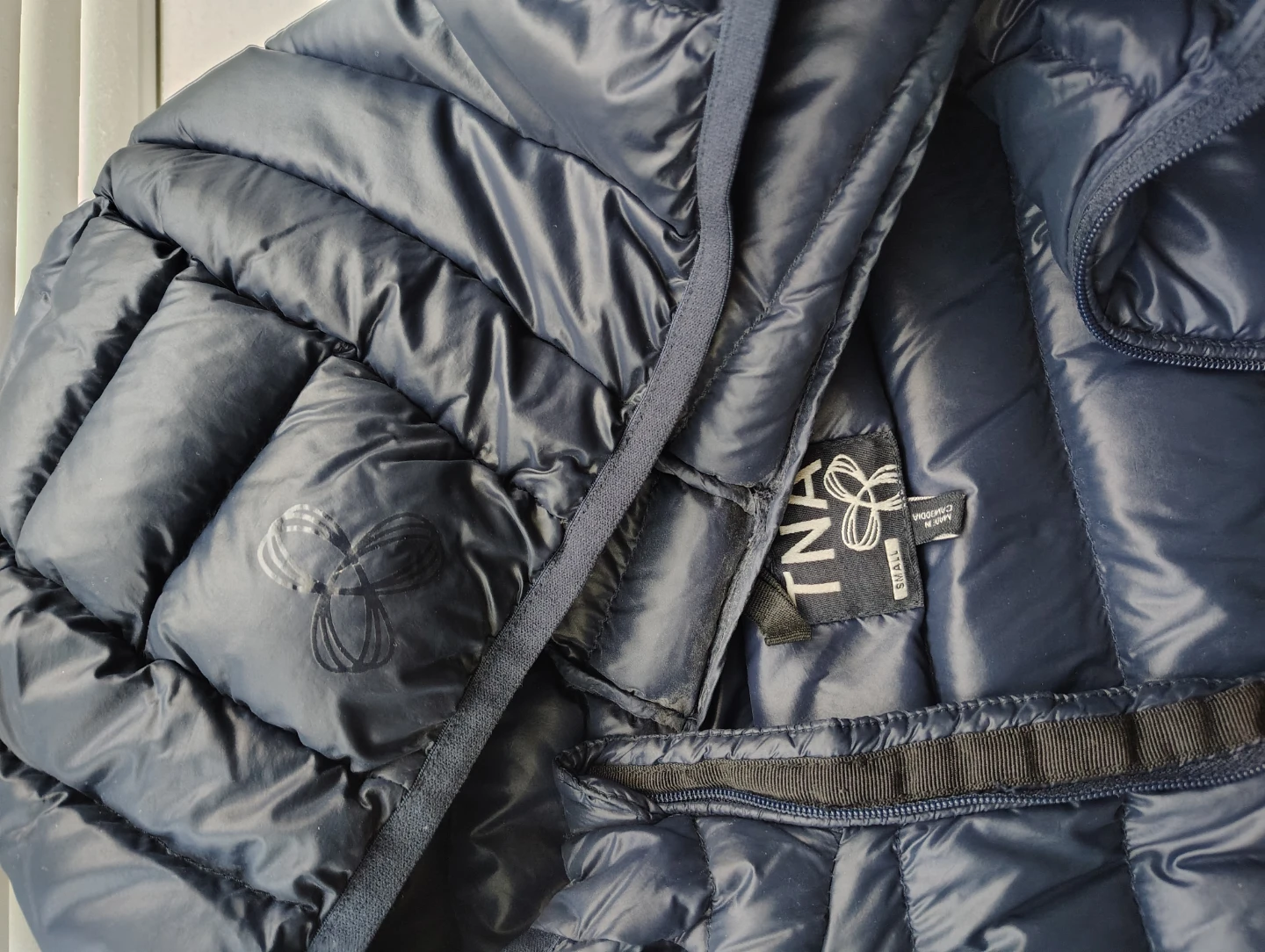 TNA Puffer Jacket Navy Blue