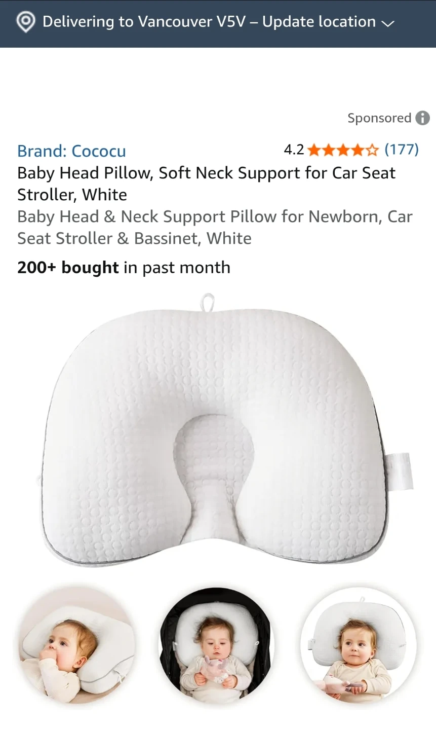 Cococu Baby Head and Neck Support Pillow