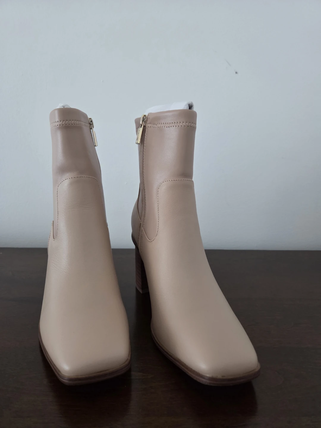 ALDO Beige Block Heel Ankle Boots - photo 5