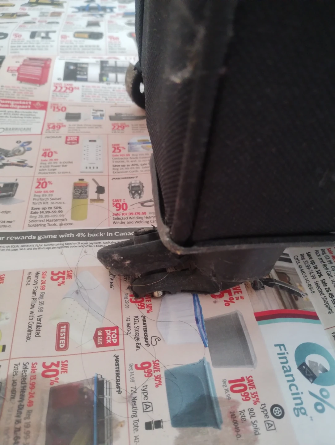 Black Rolling Suitcase (Needs Wheel Repair or Good for Storage) - photo 4