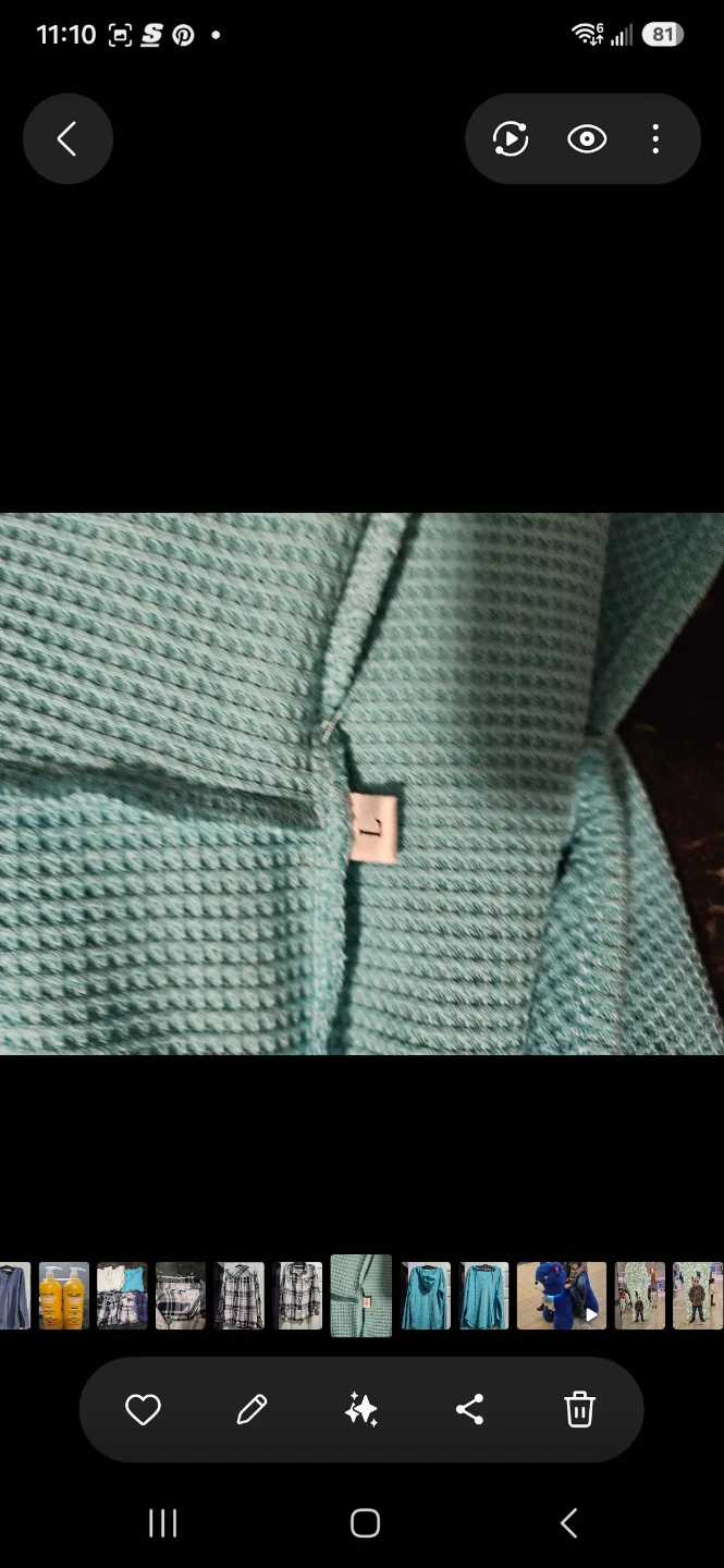 Teal Waffle Knit Hoodie-Large - photo 3