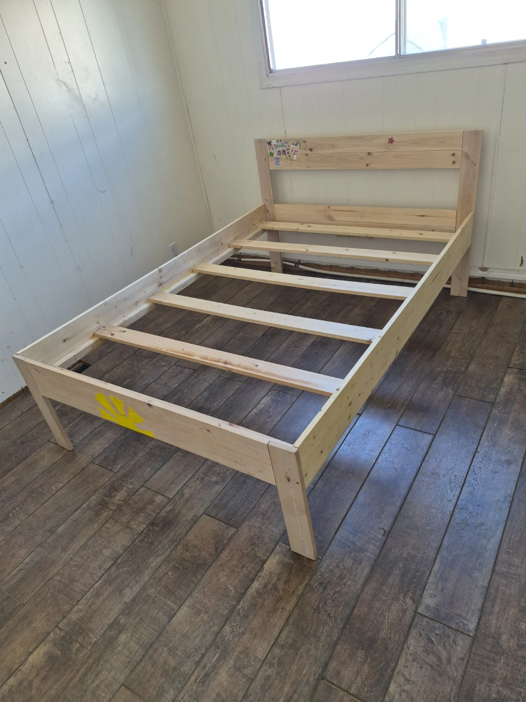Solid pine double bed frame - photo 2