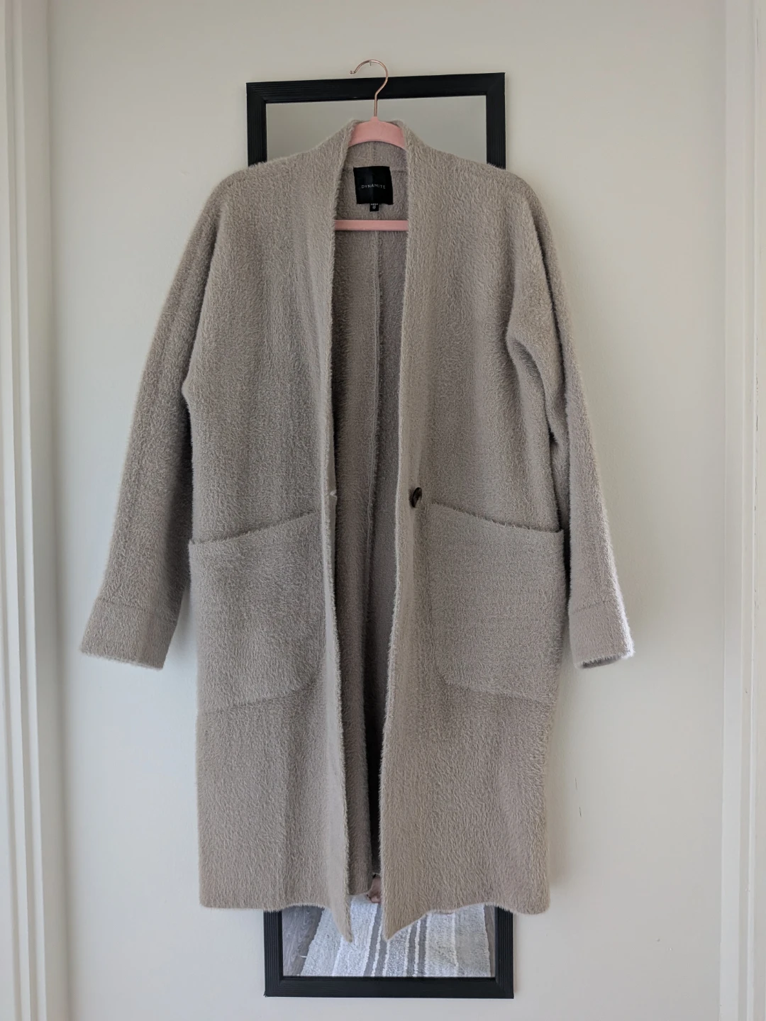 Dynamite Beige Fuzzy Cardigan - photo 2