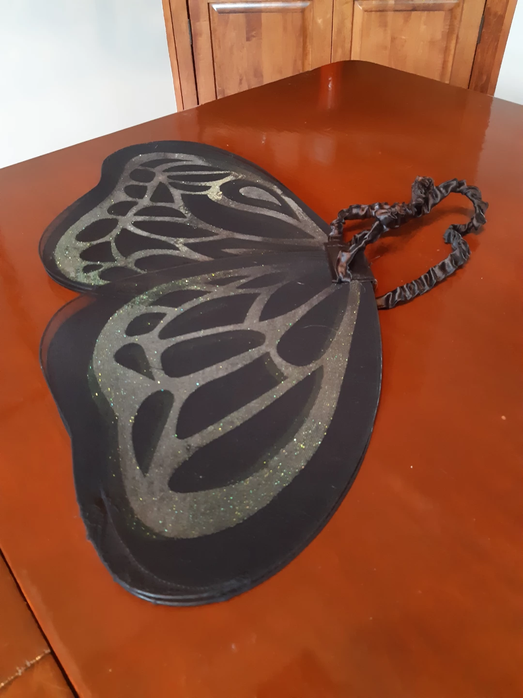 Green Glittery sheer fairy Wings Halloween costume accessory - photo 3