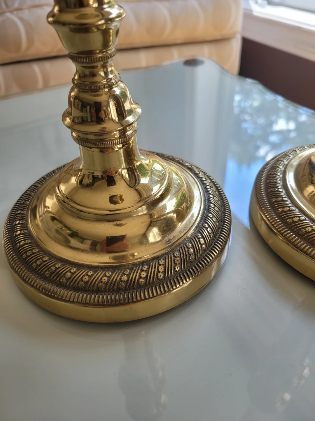 Set of Two Vintage Brass Candlesticks - photo 4