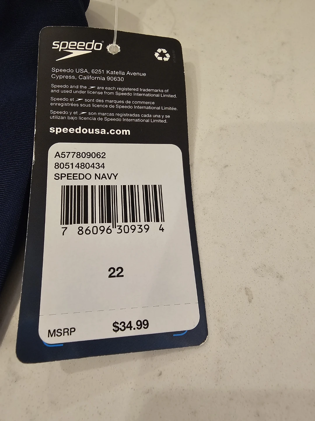Speedo Prolt Jammer - Navy, Size 22 - photo 3