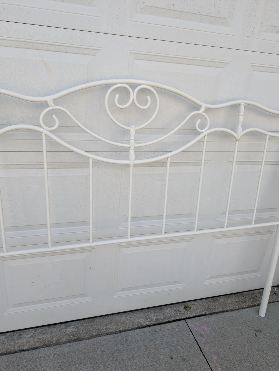 White metal twin headboard - photo 3