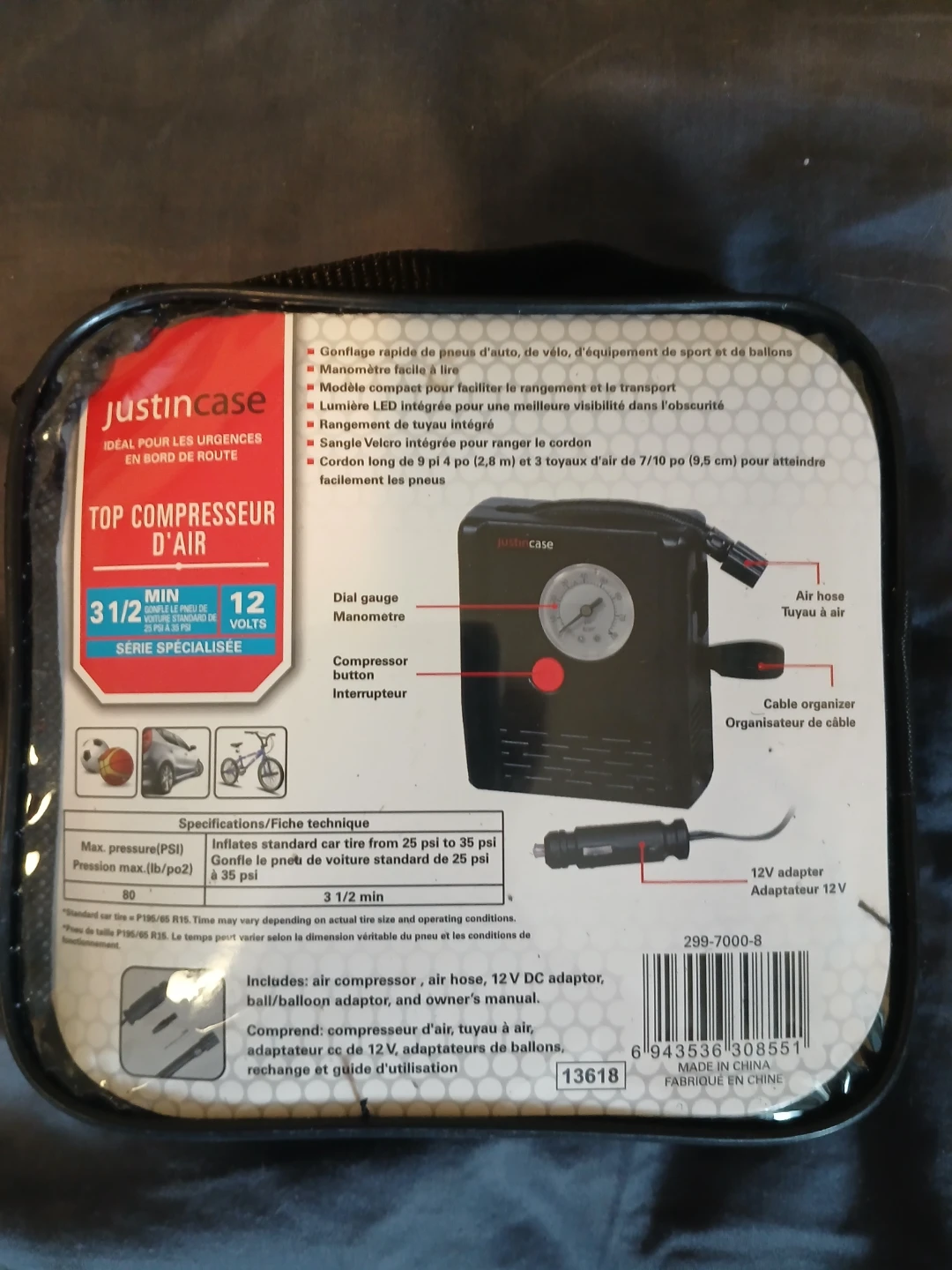 justincase Top Off Air Compressor - photo 3