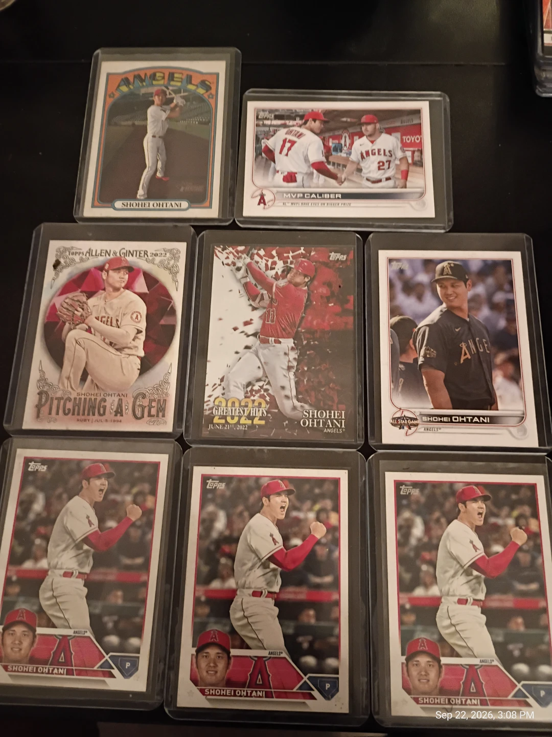 Shohei Ohtani Topps Baseball Card Collection