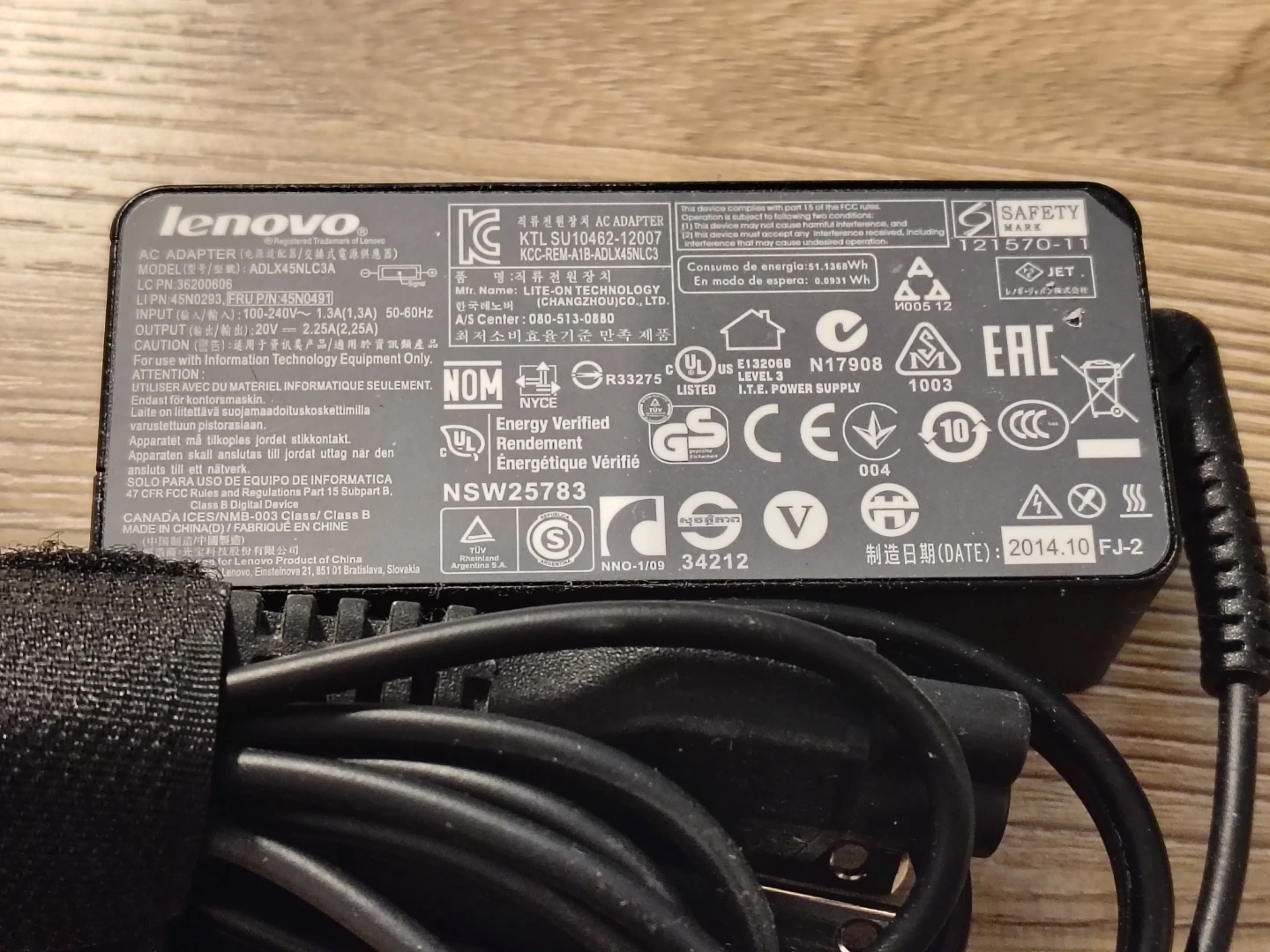 Lenovo ADLX45NLC3A Laptop AC Adapter - photo 2