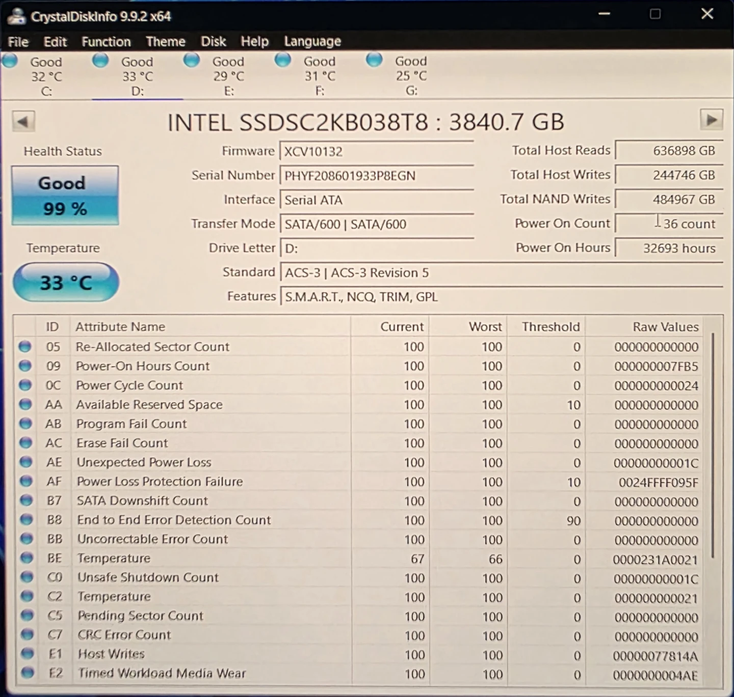 Intel 4TB SATA SSD - photo 2