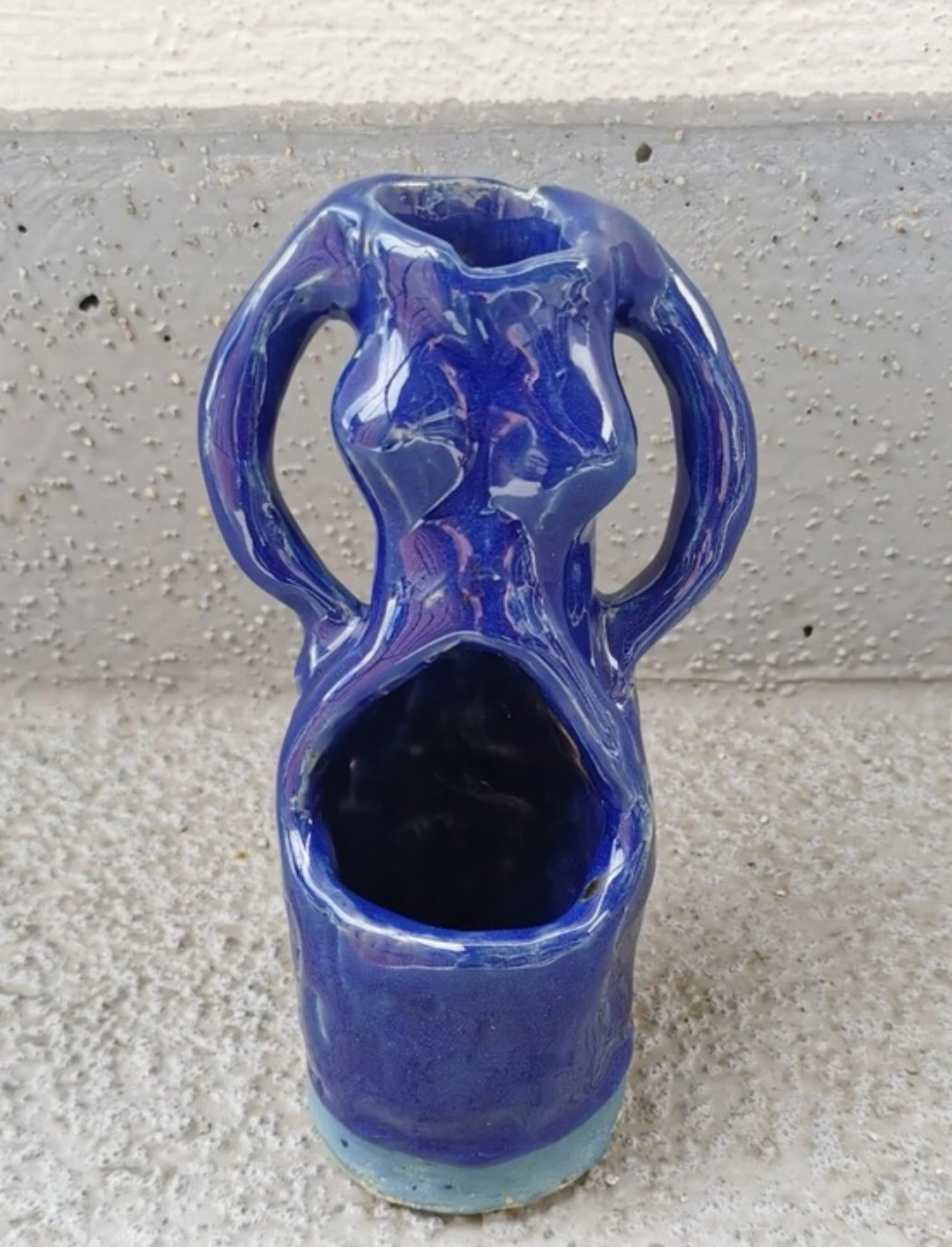 Vintage Studio Pottery Nude Torso Double Vase Sculptural Art