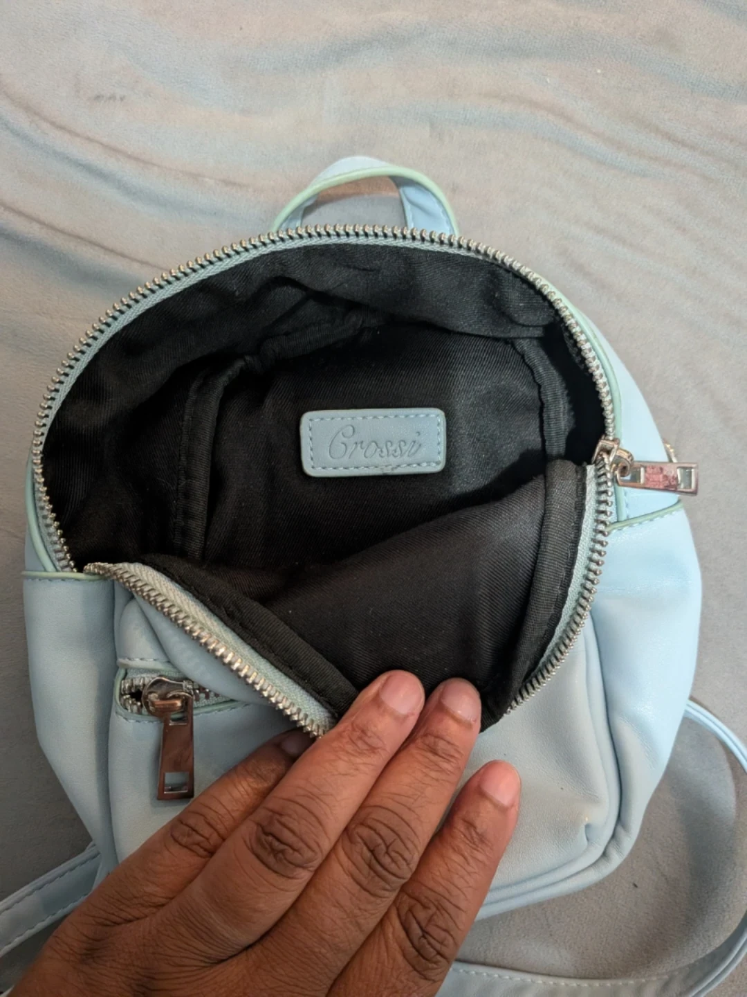 Light Blue Crossbody Mini Backpack - Grossi - photo 3