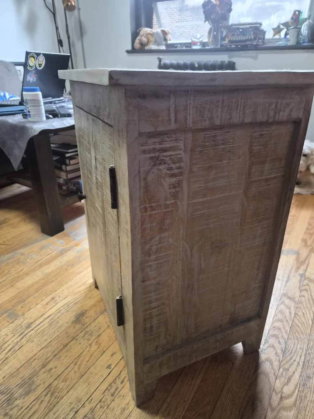 Rustic Solid Wood Accent Storage Cabinet - photo 3