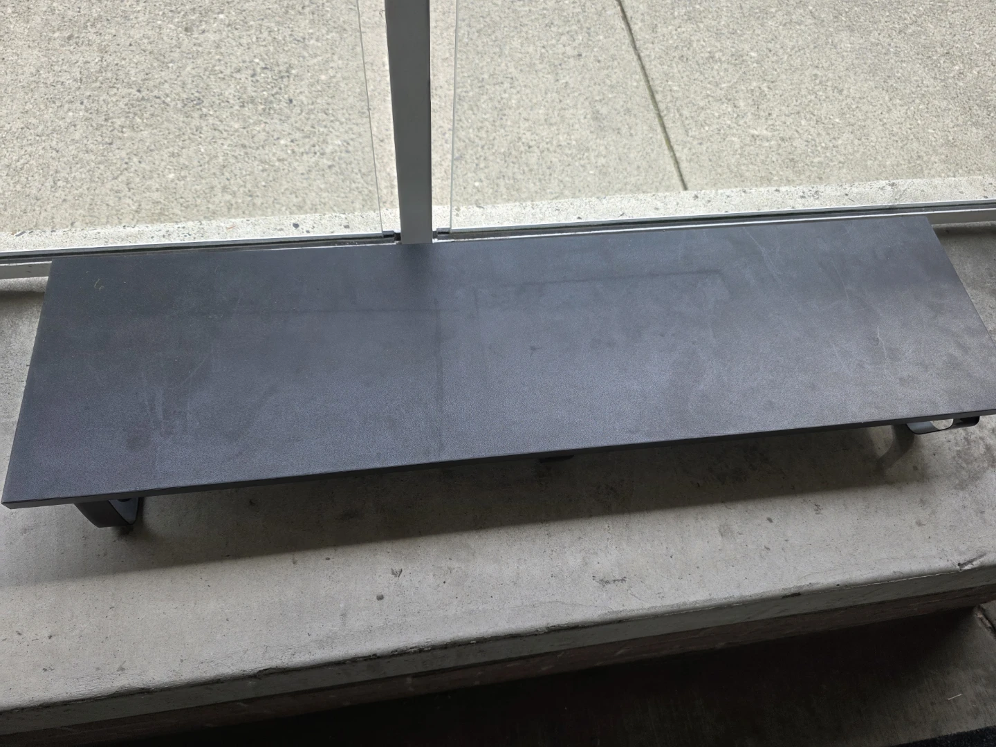 Black monitor riser stand