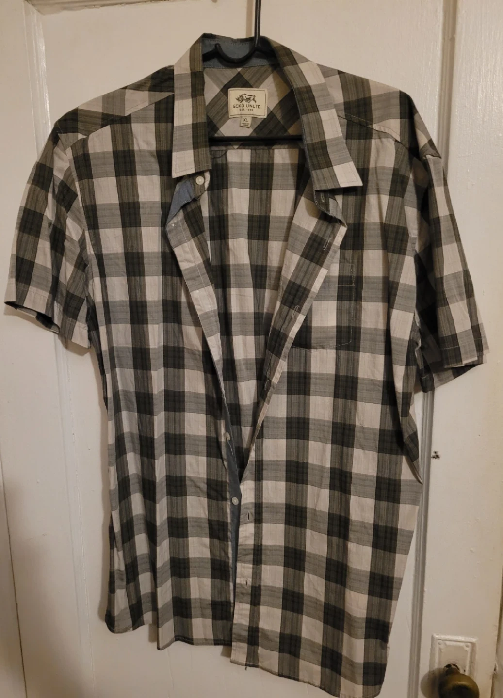 3 Short Sleeve Plaid Shirts Size XL - photo 3