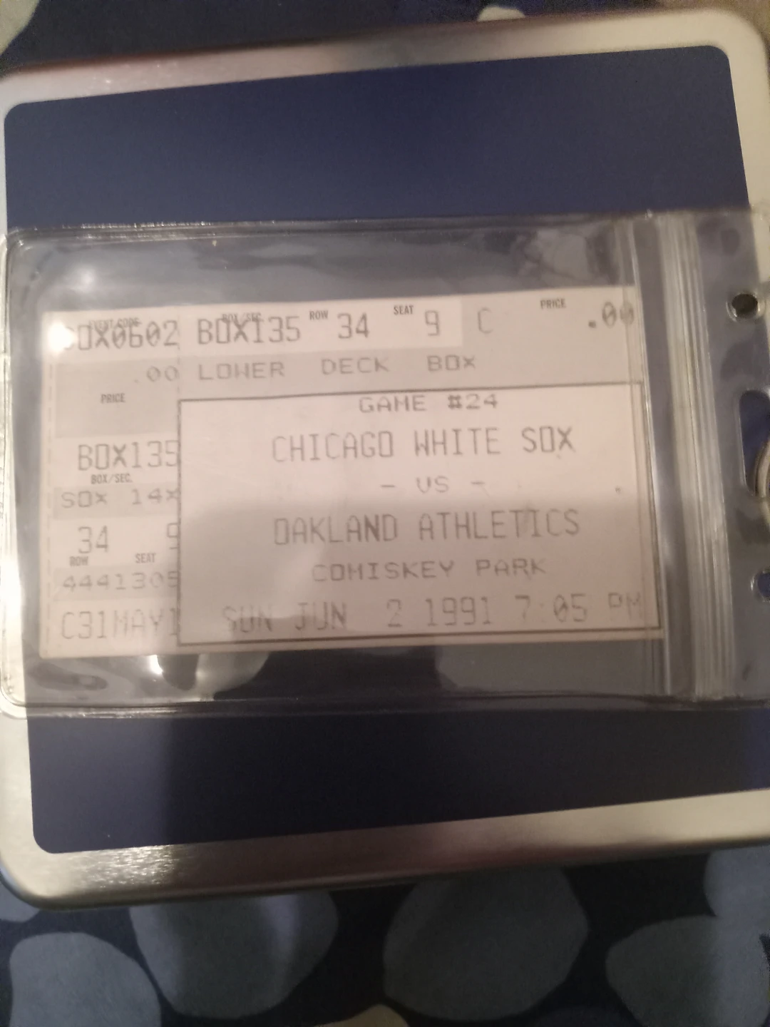 Chicago White Sox vs. Oakland Athletics Ticket - June 2, 1991