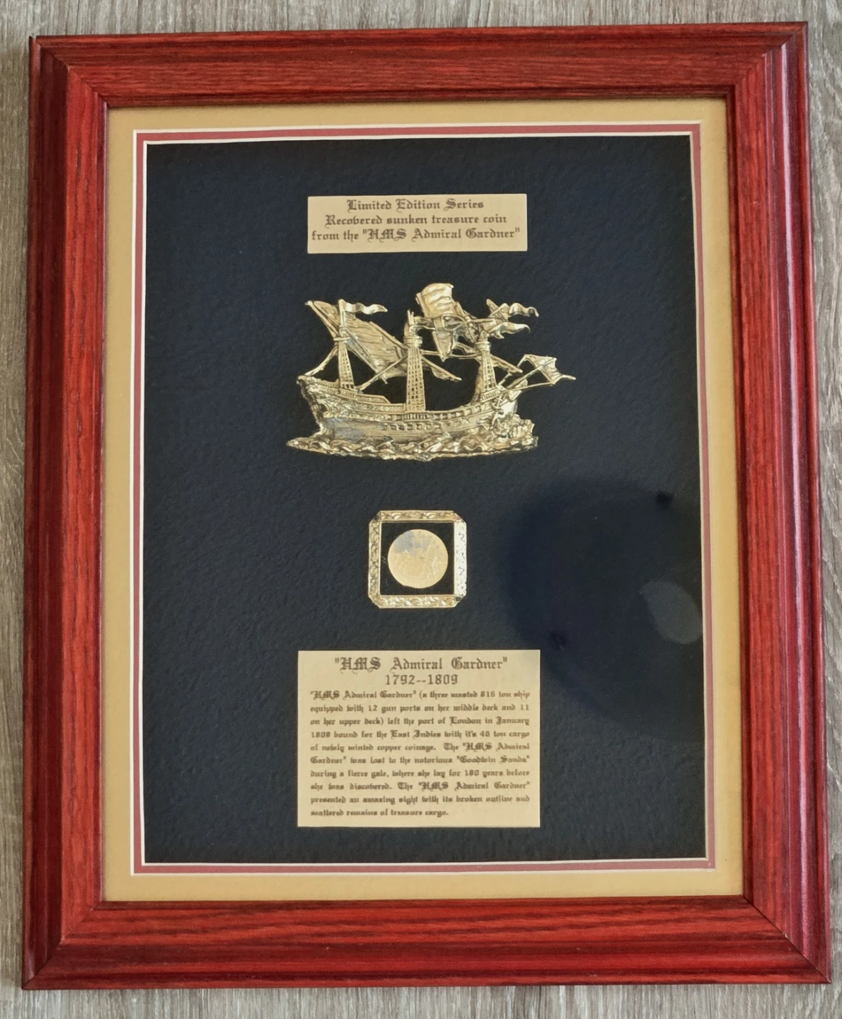 Vintage 1808 HMS Admiral Shipwreck Coin - photo 2