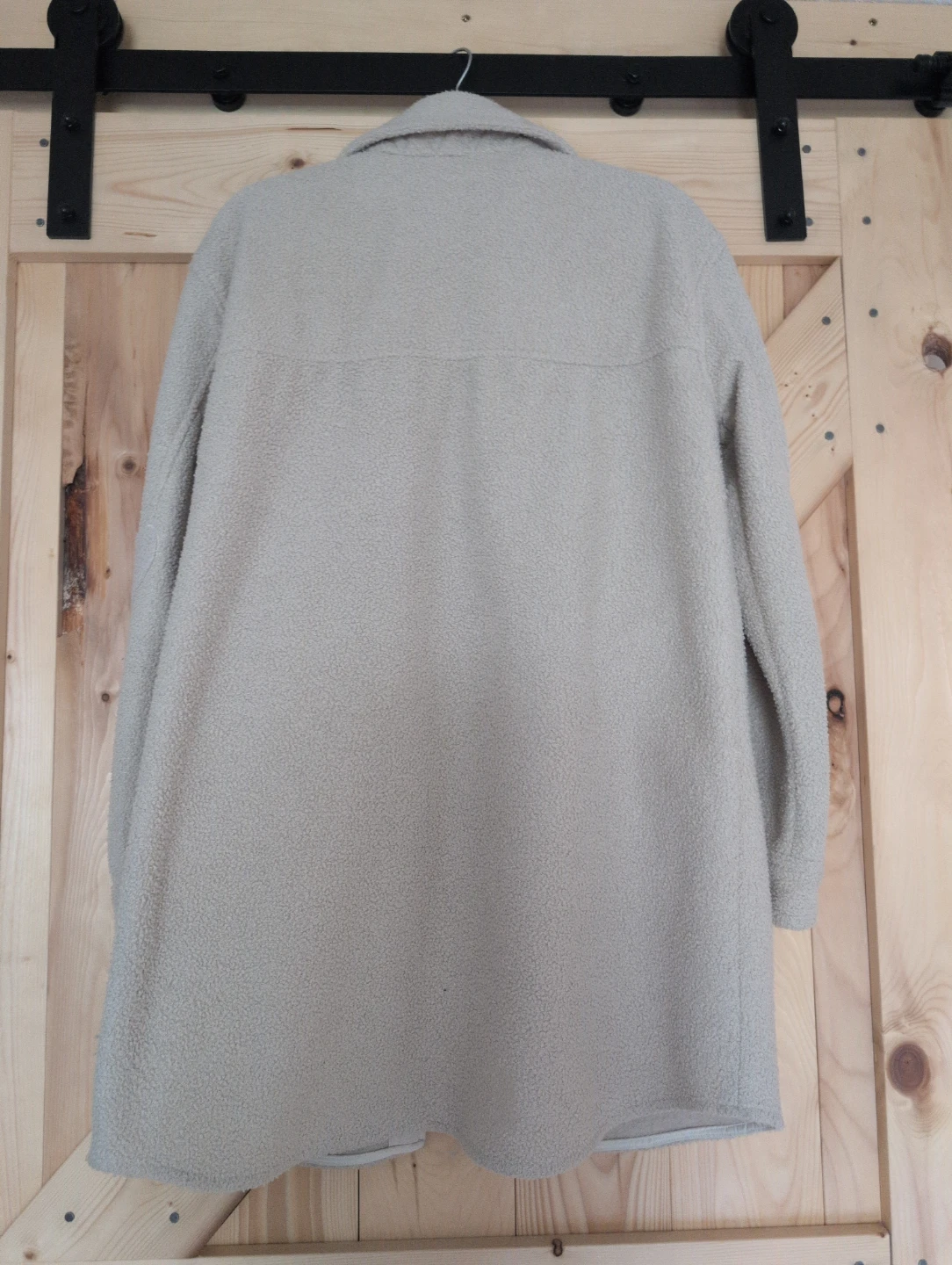 Jillian Harris x Jackson Rowe Sherpa Shacket Beige Size M - photo 4