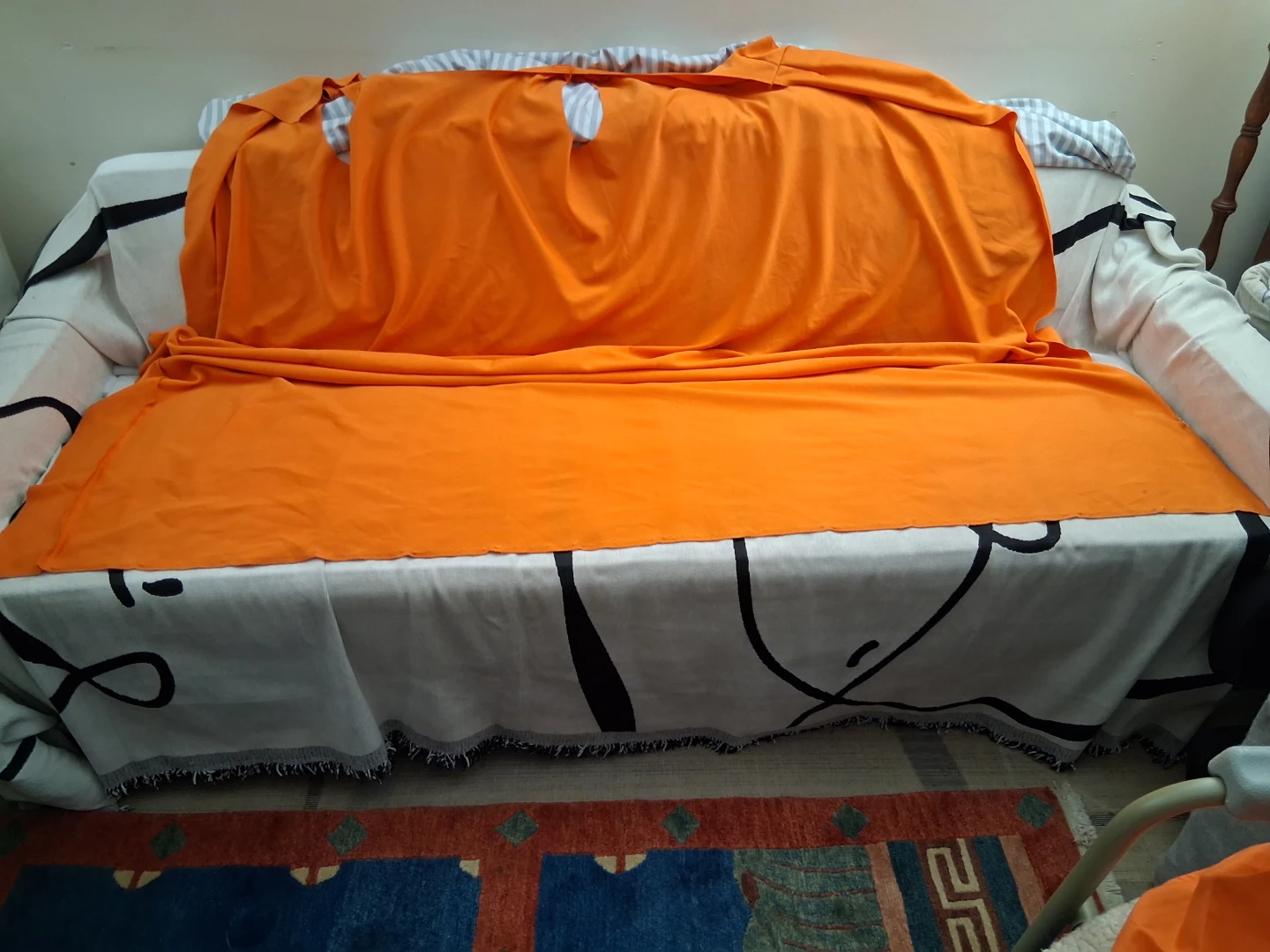 Orange Fabric- Unfinished Wraparound Dress