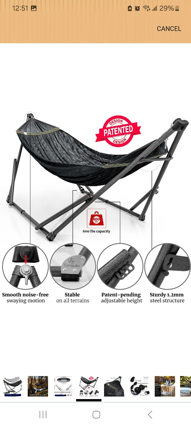 Tranquillo Portable Hammock with Stand - photo 4