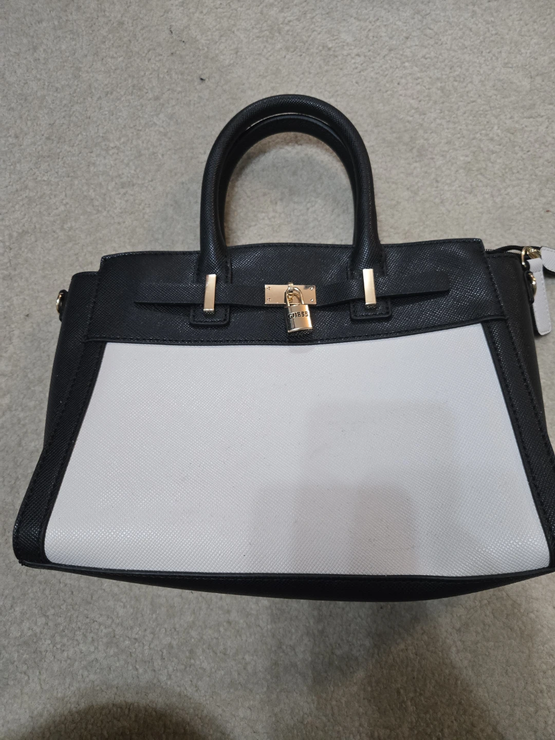 Guess Black and White Handbag