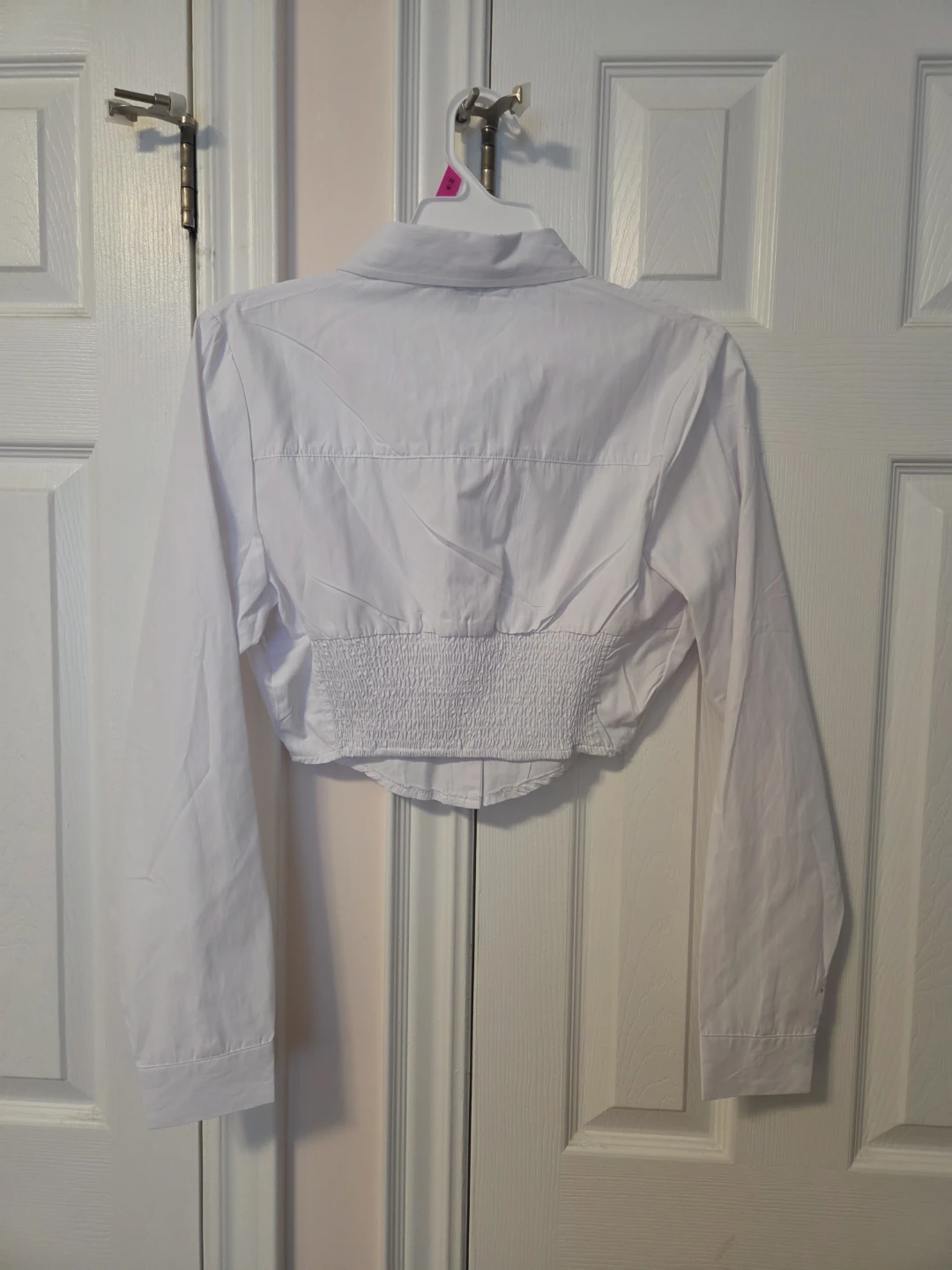 Cropped and Cinched Button-Down Shirt - photo 2