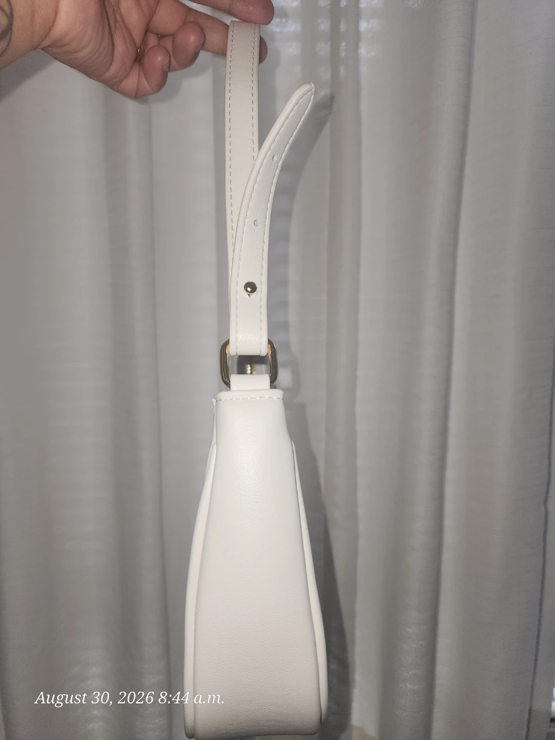 White Minimalist Shoulder Bag - photo 3
