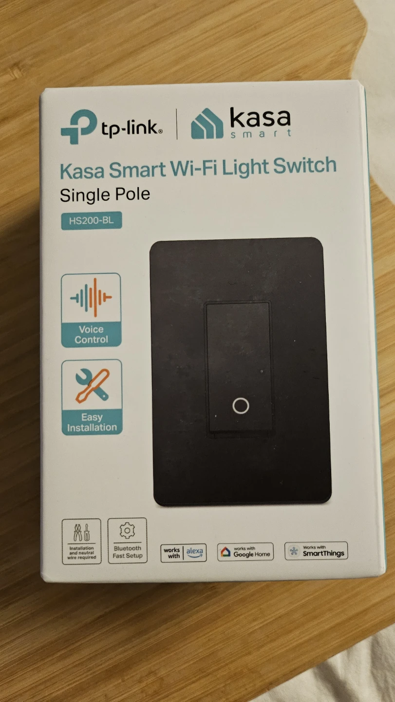 TP-Link Kasa Smart Wi-Fi Light Switch HS200-BL 🏈