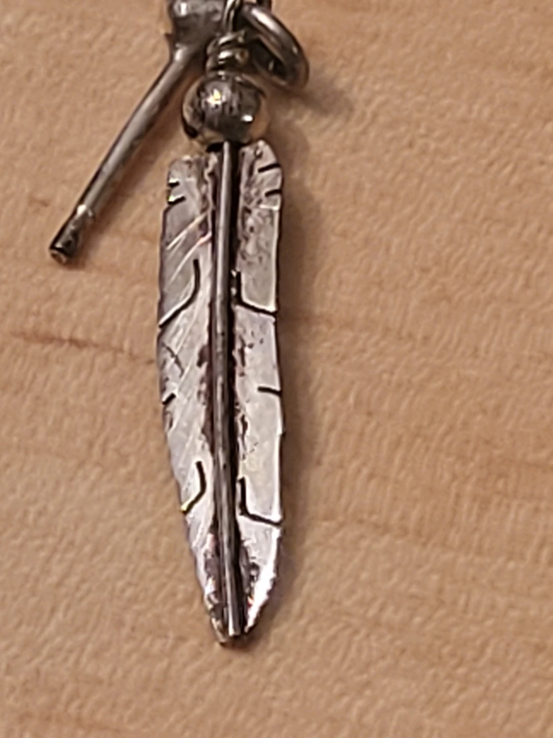 Sterling Silver Feather Drop Earrings - photo 3