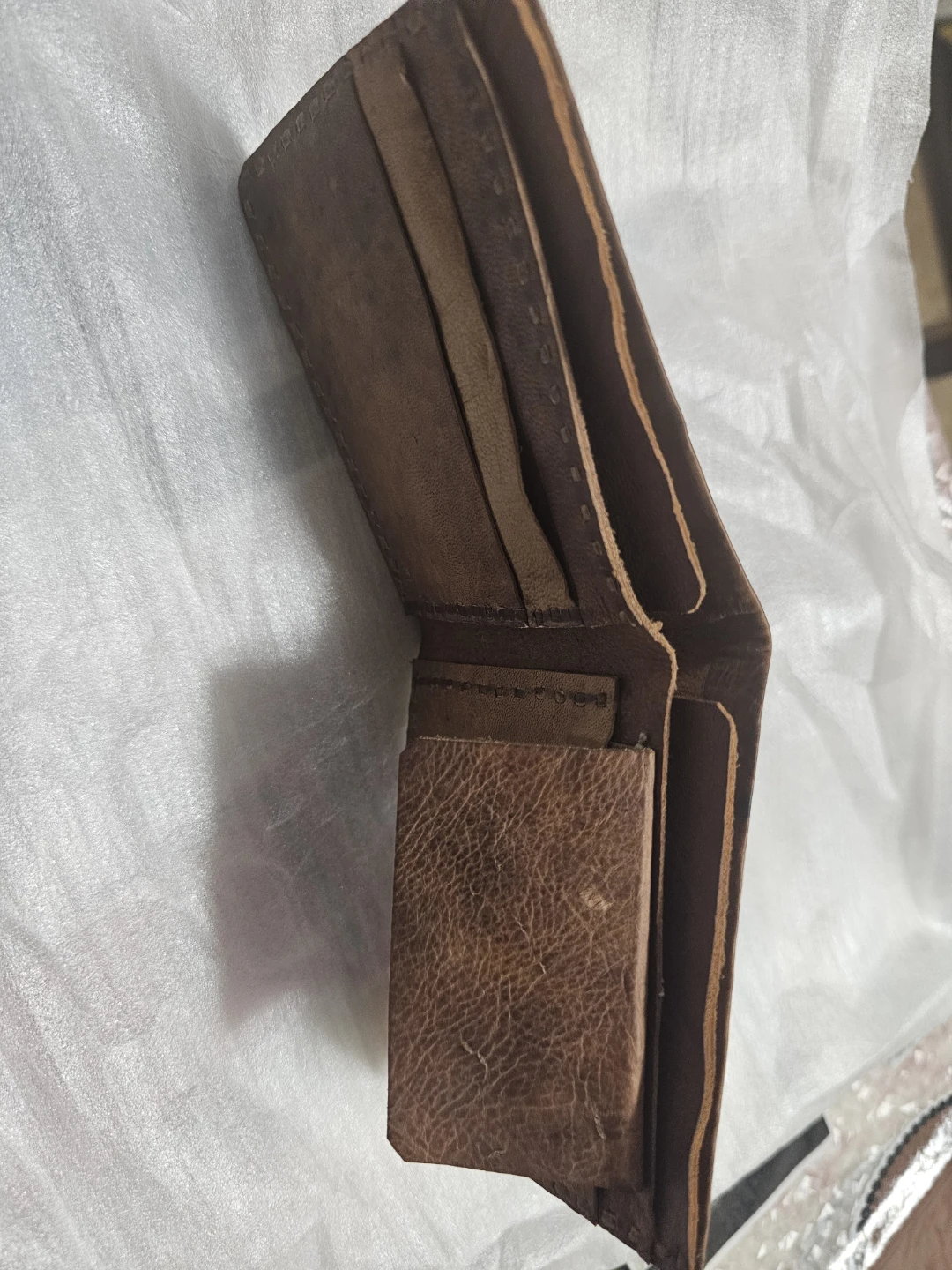 Brown Leather Bifold Wallet - photo 2
