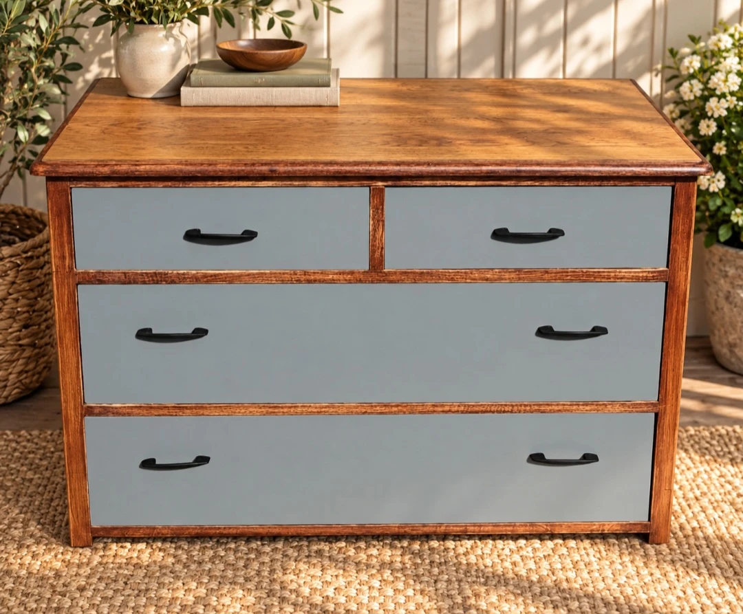 Rustic Wood and Grey Dresser