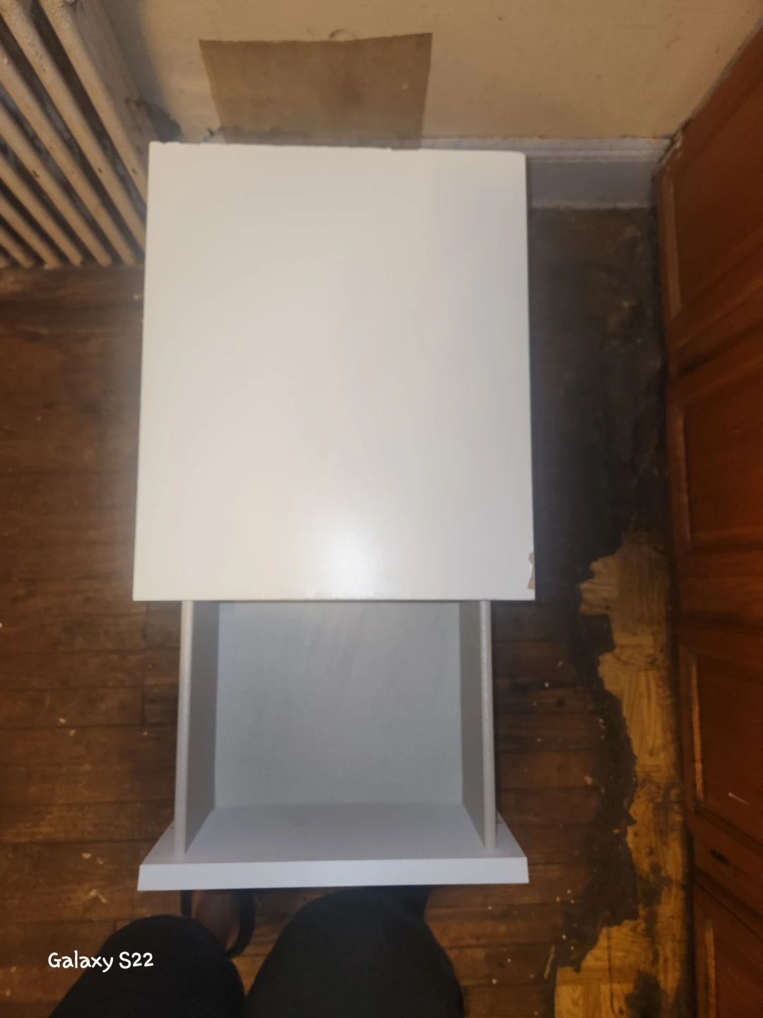 White Two-Drawer Bedside Table - photo 5