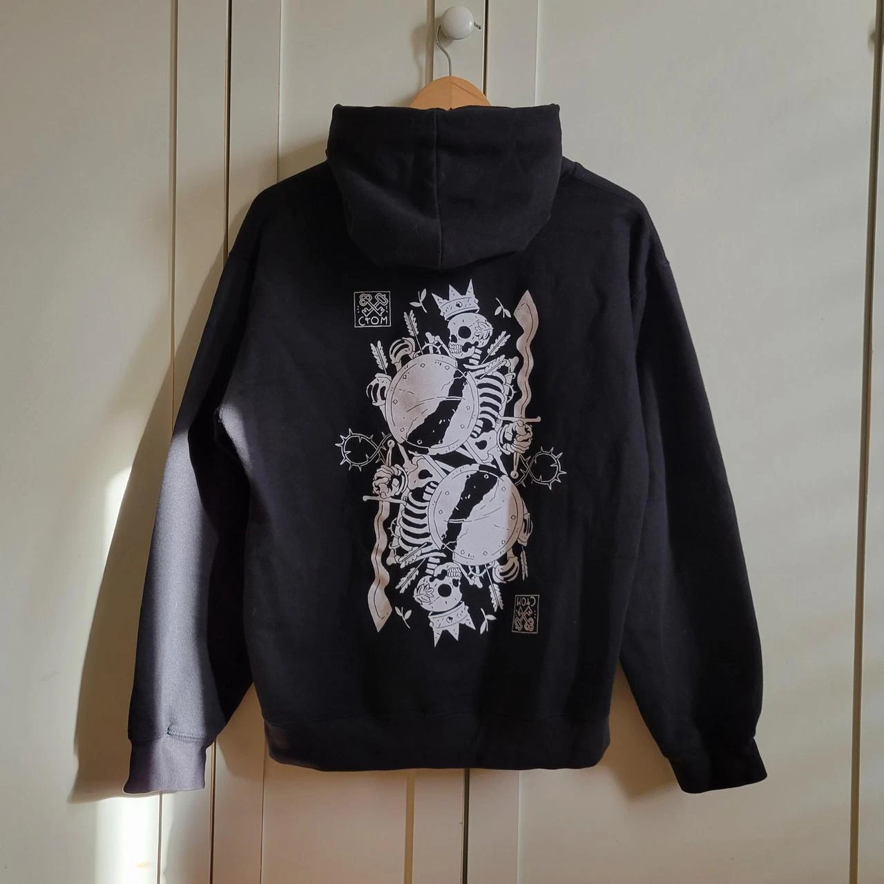 Screenprinted skeleton hoodie