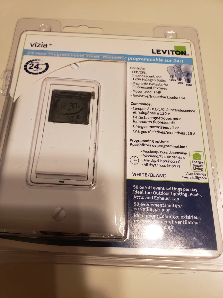 Leviton Vizia 24 Hour Programmable Timer