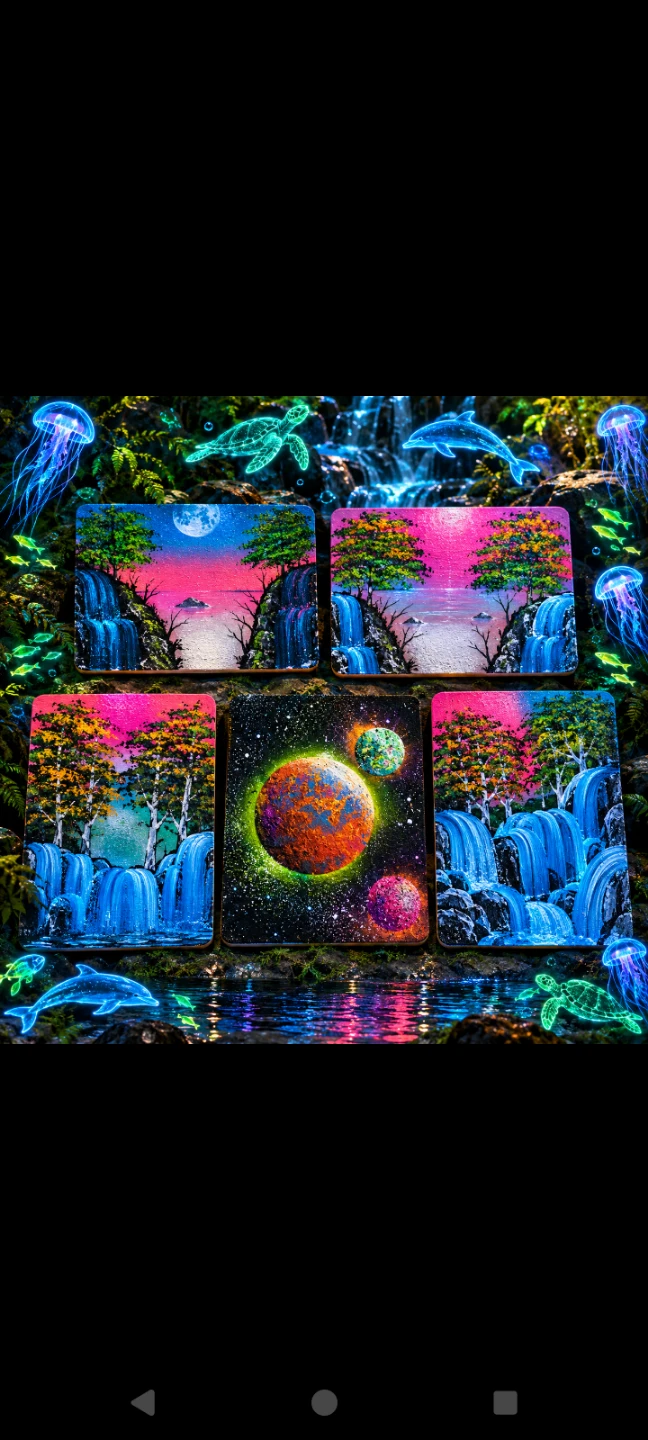 Handcrafted Waterfall Wood Art -One-of-a-Kind Glow Masterpiece ✨ - photo 4