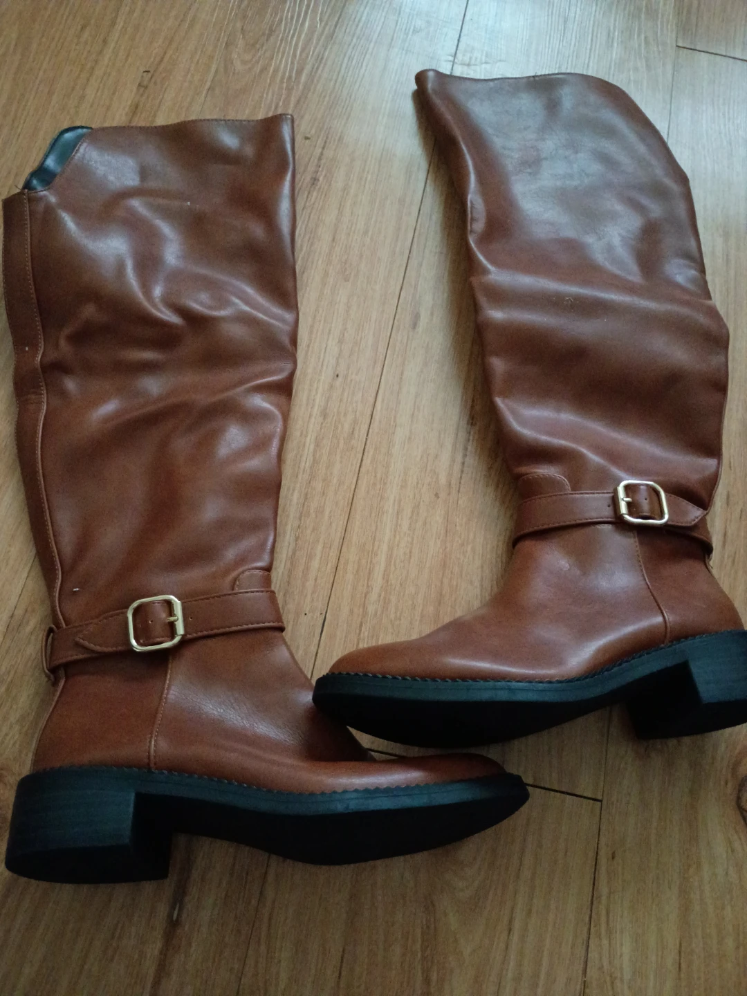 Brown riding boots